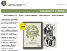 Tablet Screenshot of commemorative.cookcountyclerk.com